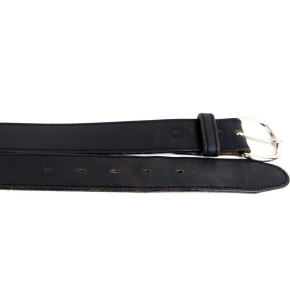 VTG SADDLE BLACK GENUINE LEATHER 1.5"Wd CASUAL DRESS MEN'S BELT Sz 38 (F86 - Picture 12 of 13